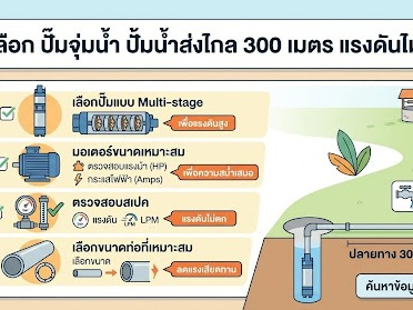 วิธีเลือกปั๊มจุ่มน้ำ สำหรับส่งน้ำไกล
